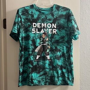 Demon Slayer Kids Short Sleeve Tee - Green & Black